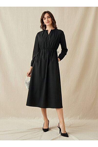 FAV MANDARIN F S WAIST DRAW DRESS