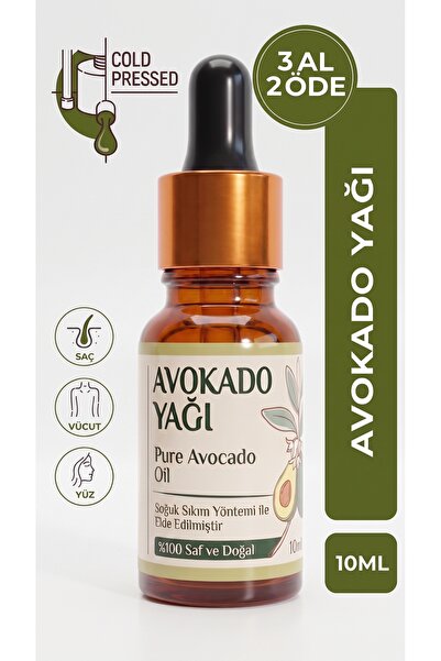 aktarloji Avocado Oil 10 ml / Cold Pressed / 100% Pure and Natural / Avocado Oil