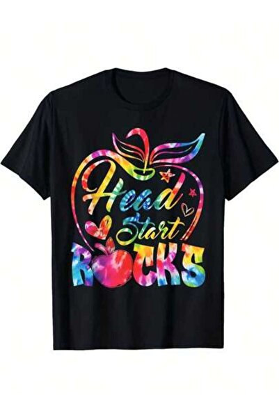 799 تي شيرت Head Start Rocks للمعلمين والمدرسين بتصميم تاي داي للعودة إلى الم...