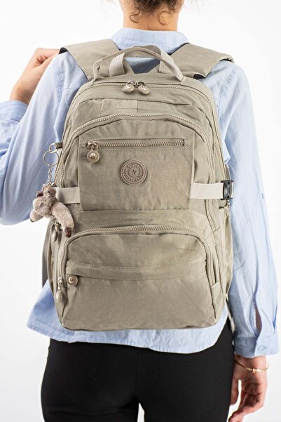 571 Collections Çanta Ultra Light Multi-Pocket Medium Size Backpack Mink Mode...