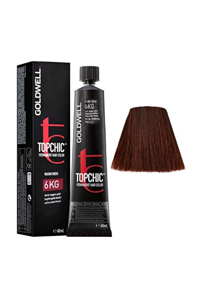 GOLDWELL TopChic, Vopsea de păr permanentă, 6Kg Blond cupru închis, 60 ml