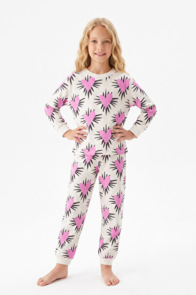 MODANINO Girl's 100% Cotton and Printed Pajama Set 3-13 Years 12738Is