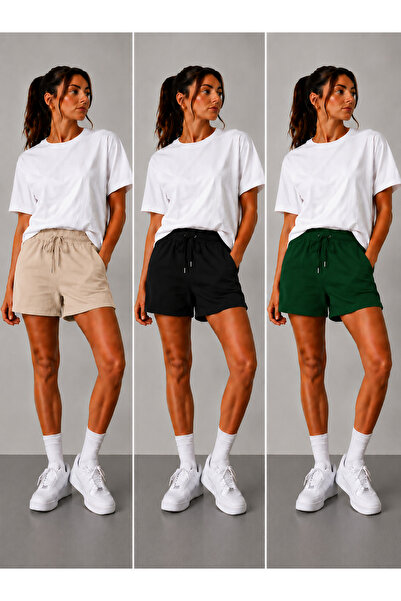 ZİYMO 3-Pack Advantageous Pack Women's Lace-Up Double Pocket Comfortable Cut ...
