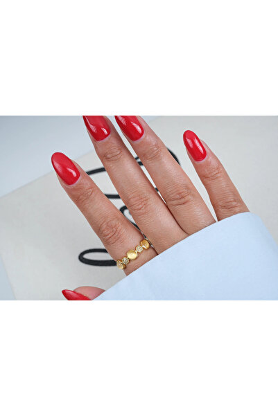 ATELİER TUĞBA Yzk649 Stone-Set Honeycomb Detail Adjustable Ring