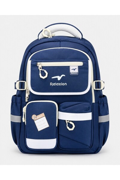 GENC DIJITAL BASKI Rucsac Premium RELAXION Albastru Marin COD:2469