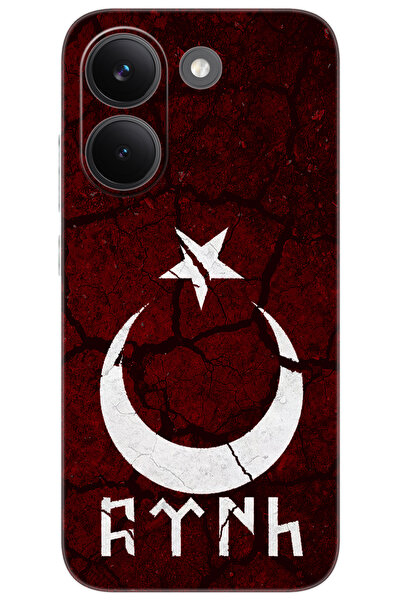 Ceppare Poco X8 Pro Uyumlu Kılıf Desen Baskılı Silikon Göktürkçe Türk STK:386...