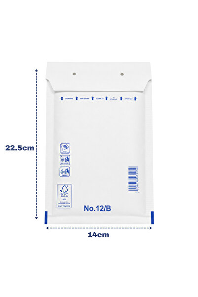 AGOPACK Set 100 bucăți Plicuri cu Bule de Aer Curierat, Antişoc B12, Alb, Aut...