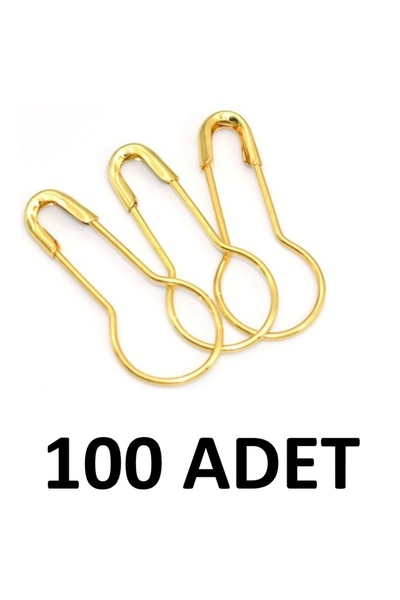 MTKardeşler 100 Pieces of Pear-Shaped Safety Pins 2 cm Bulb Type Safety Pins