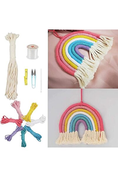 iCraft Rainbow Macrame Kit for Kids & Beginners - DIY Wall Hanging Craft Set ...
