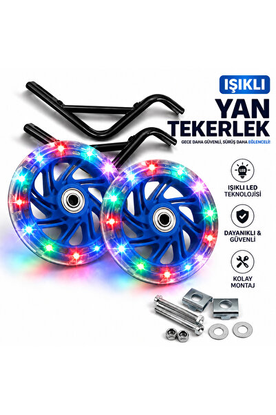 Genel Markalar çocuk bisikleti ışıklı yan tekerlek 16 jant
