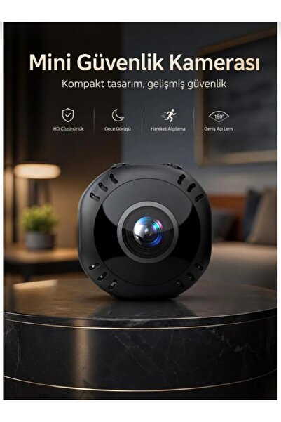 r-market Gece Görüşlü Mini Gizli Kamera Süper Hd Uzaktan İzlenebilir Ses Görüntü Kayıt Kamerası 6 saat şarj süresi
