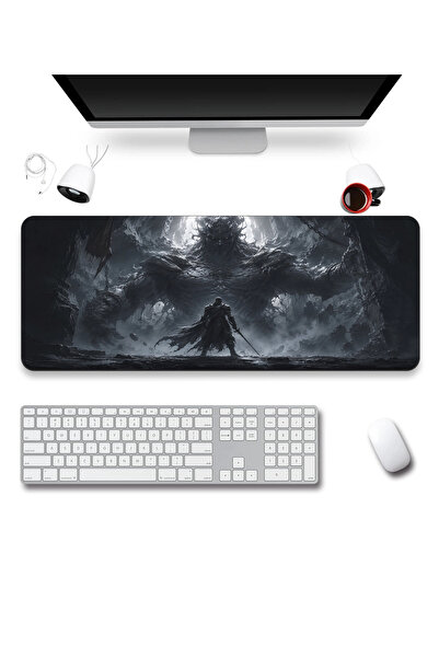 SonicTouch Keyboard Mousepad 40X90Cm Guardian of Darkness Seamless Smooth Liq...