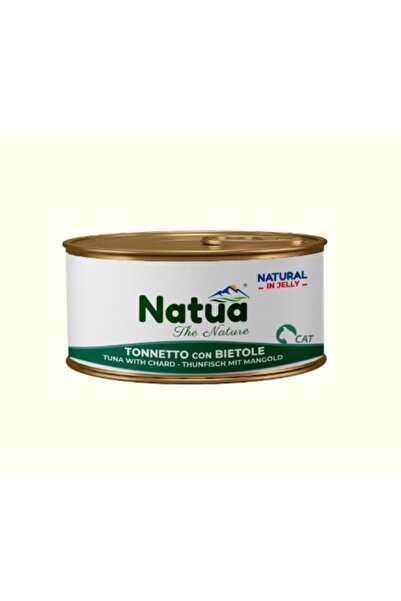 Natua طعام رطب للقطط البالغة بنكهة التونة مع السلق 85 غ