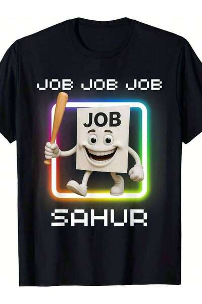 45 BPM تي شيرت رجالي Job Sahur Italian Brainrot Meme - تي شيرت برسومات ألعاب ...