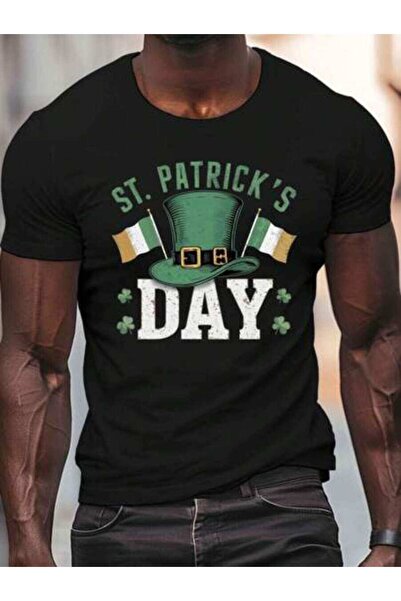 45 BPM Men'S St. Patrick'S Day T-Shirt, 220g Pure Cotton, Casual Crew Neck, I...