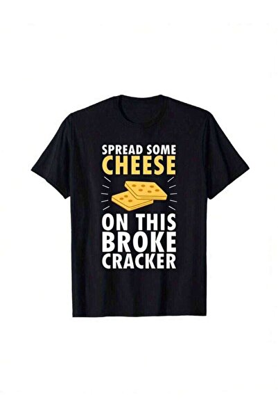 45 BPM تي شيرت بطباعة "Stab Some On This Broke Cracker"، تصميم مضحك لـ "Chees...