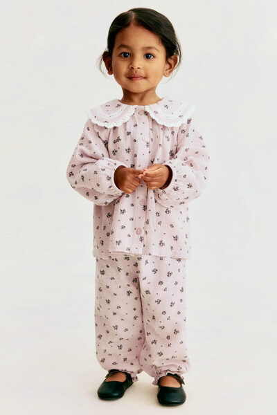H&M 2 Parçalı Pamuklu ve Desenli Set