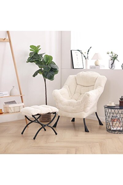 Garvee Ergonomic and Comfortable Lounge Chair with Folding Ottoman - Armrests...