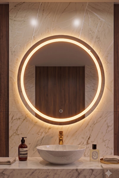 ROOMART Gün Işığı Kumlamalı Dokunmatik Ledli Ayna, Banyo Ayna Üst Dolabı 70 cm