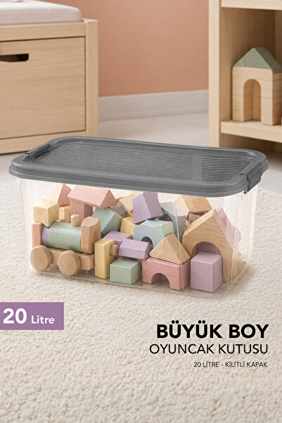 Meleni Baby Storage Box with Locking Lid - Baby Kids Room Organizer Toy Organ...