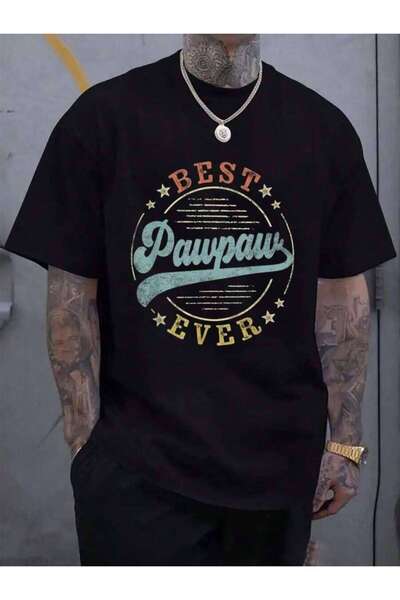 23ERVA 100% Cotton Best Pawpaw Ever Father's Day PawPaw Gifts Vintage Emblem ...
