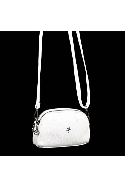 Nas Bag حقيبة كروس نسائية صغيرة أنيقة باللون الأبيض من لوبيز
