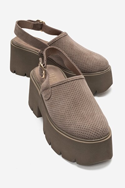 LuviShoes Caldris Mink Suede Genuine Leather Closed Front Thick Platform Sole...