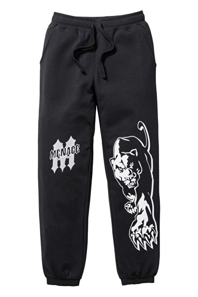 classy moda Unisex Animal Figured Front Printed 2 Thread Combed Cotton Baggy ...