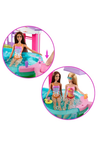mattel Set piscină de vis Barbie cu tobogan, jacuzzi + accesorii JFP01