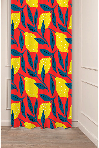 GREENDECOR Lemon Summer Floral Patterned Colorful Specially Designed Digital ...