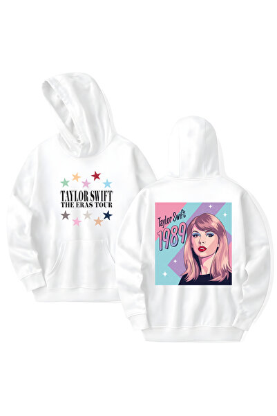 STİL-X Φούτερ με κουκούλα από βαμβάκι με στάμπα Taylor Swift, μακρυμάνικο, με...