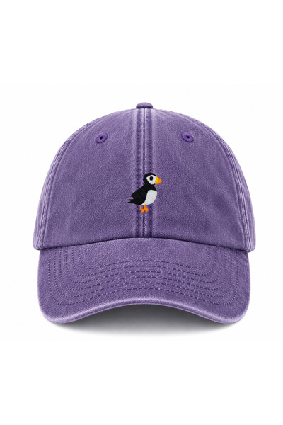 WeavedCo Puffin (Sea Parrot) Vintage Washed Hat (Not Printed, Embroidered)