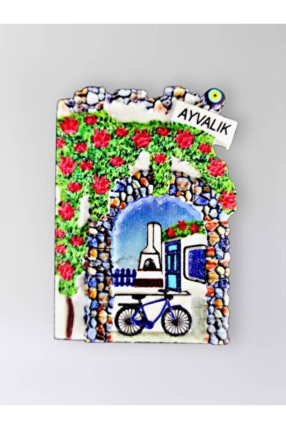 Mundy AYVALIK Polyester Kabartmalı Magnet 5,5 x 7 cm Dekoratif Hediyelik Buzd...