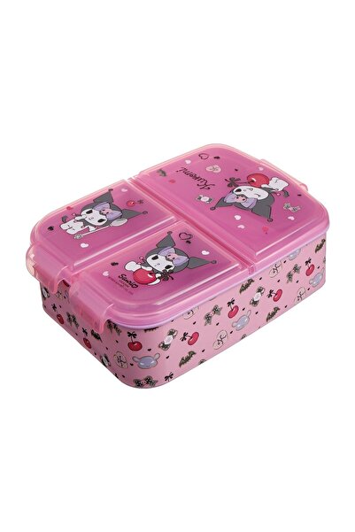 OEM Caserolă alimente copii, model Kuromi, separator, roz, 790ml – masă mai u...