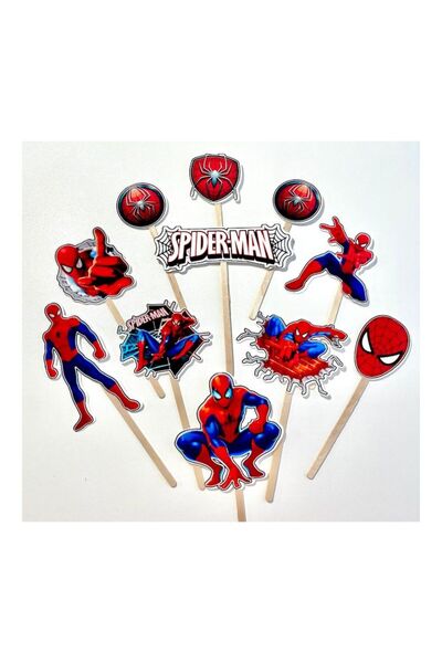 DecoParty Set de decorațiuni pentru tort – Tematică SPIDERMAN, 11 piese, Cart...
