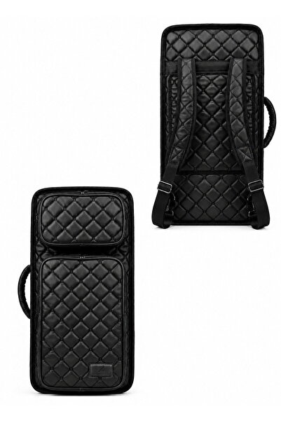 Erga Müzik Profesyonel Gigbag (korumalı) 3'lü Kemençe Kılıfı Siyah Kapitoneli Deri Su Geçirmez