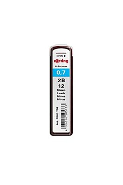Rotring Mine de creion mecanic 0.7 mm HB, lungime 60 mm, cutie cu 12 bucăți