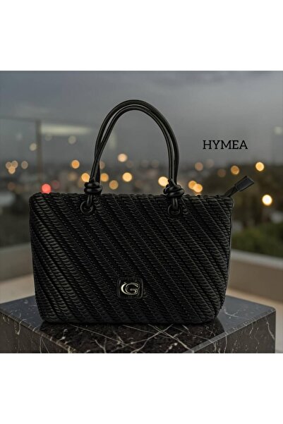Guja Premium g Logo Diagonal Woven Women's Hand and Shoulder Bag
