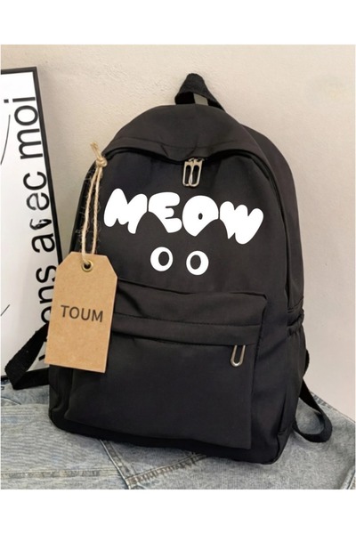 Toum Cute Cat's Themed Printed School, Classroom, Course Backpack