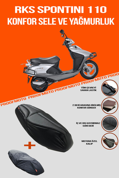 PROOFMOTO Rks Spontini 110, Spontini 110 - Comfortable Seat and Raincoat Cover