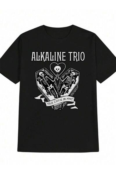 45 BPM قميص رجالي من ALKALINE TRIO بتصميم جرافيك - هل هو جنازتك أم جنازتي؟ طب...