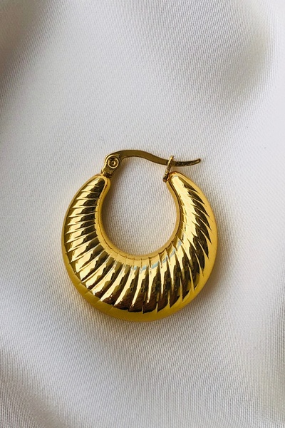Sekiz2 Gold Women's Stainless Steel Earrings 316L