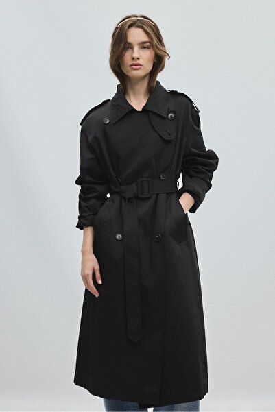 Stradivarius Basic uzun trençkot