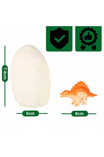 Allvo Kit de excavare arheologică cu dinozauri - 12 ouă mari, perie și ciocan
