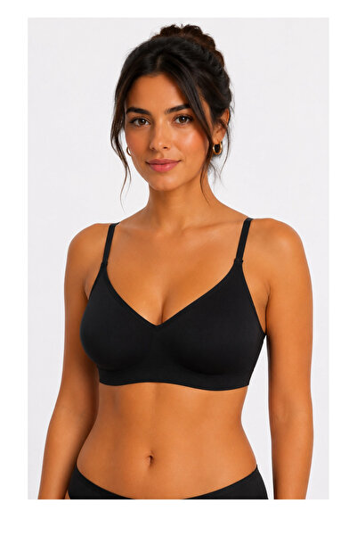 UN REAL Women's Laser Cut Soft Textured Breathable Fabric Adjustable Strap Bra