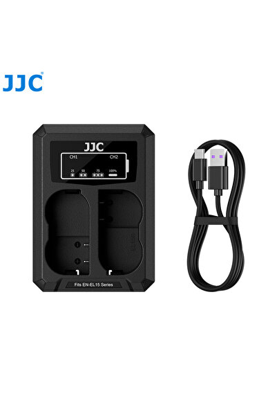 Choice شاحن بطارية كاميرا JJC USB Type C أسود لـ Nikon ZF Z8 Z7 II Z6 III Z5 ...