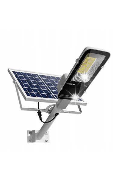 SUPERFIRE Lampă solară puternică LED 63W, panou solar, telecomandă, pentru ex...