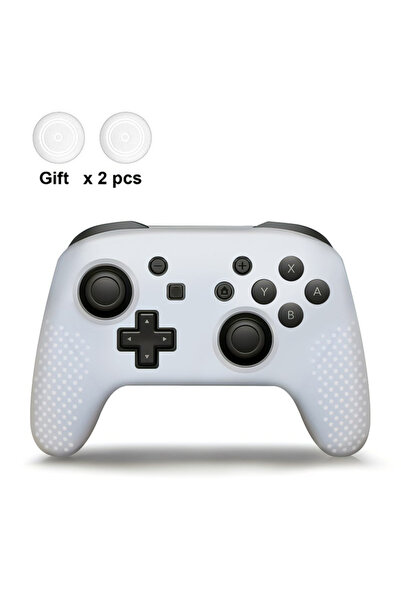 Choice7 White DATA FROG Anti-Slip Silicone Case with Joystick Grip Caps For S...