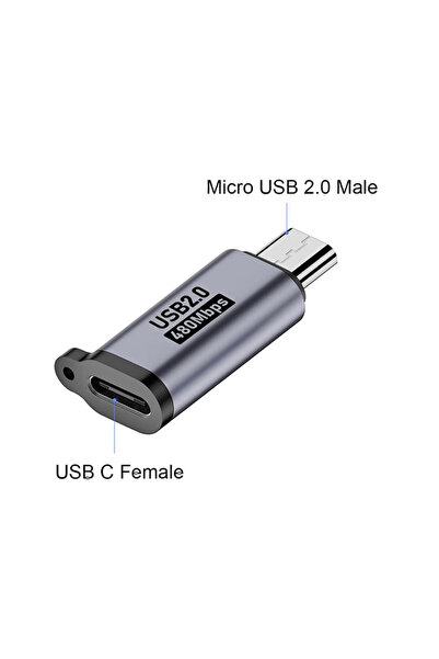 choice2 1PCS Micro USB Mini USB Type-C Adapter Male Female Converter Data Syn...
