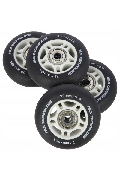 NO BRAND Roți pentru role din cauciuc 72 mm Set 8 bucăți + Rulmenți Abec-9 Nils